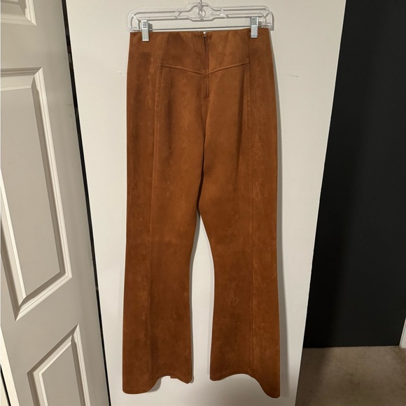 Free People Front Slit Faux Suede Pants - Picture 3 of 3